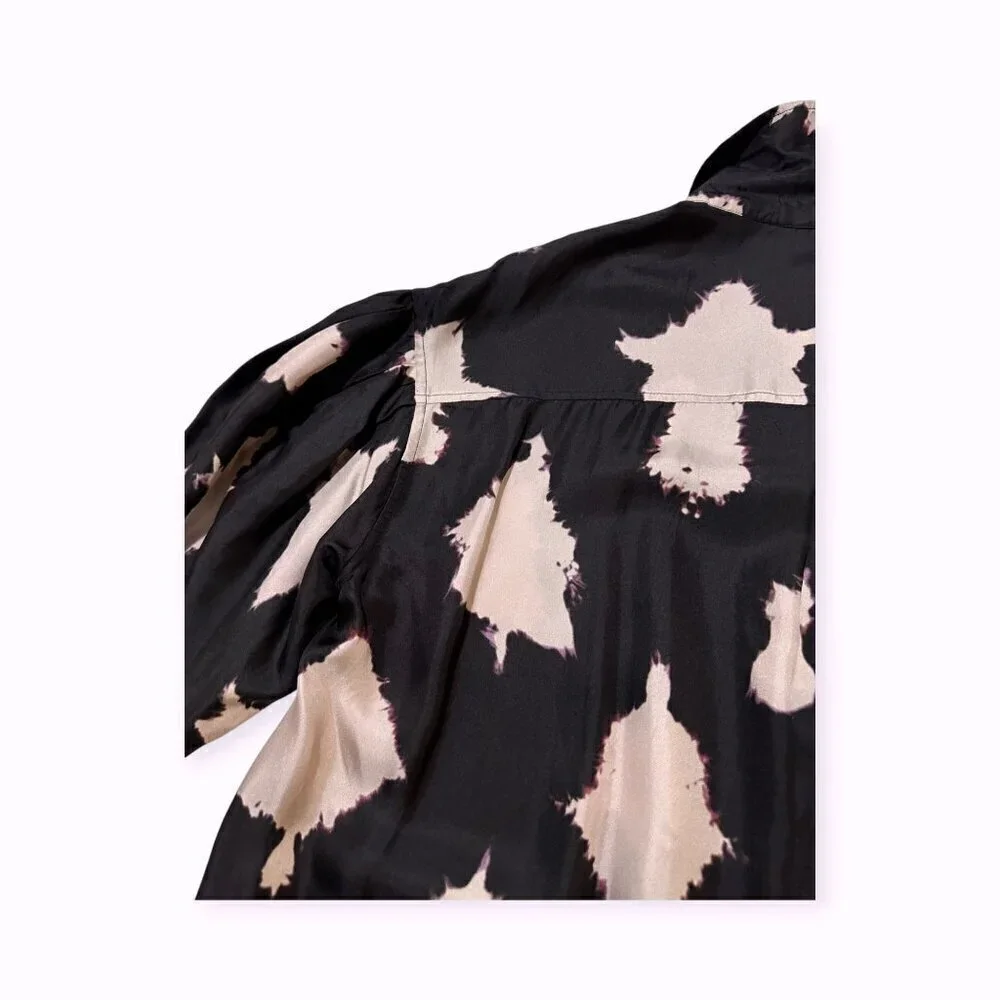 Ulla Johnson Alejandra silk dress, Size‎ 0, Noir Blur, NWT - Picture 12 of 16